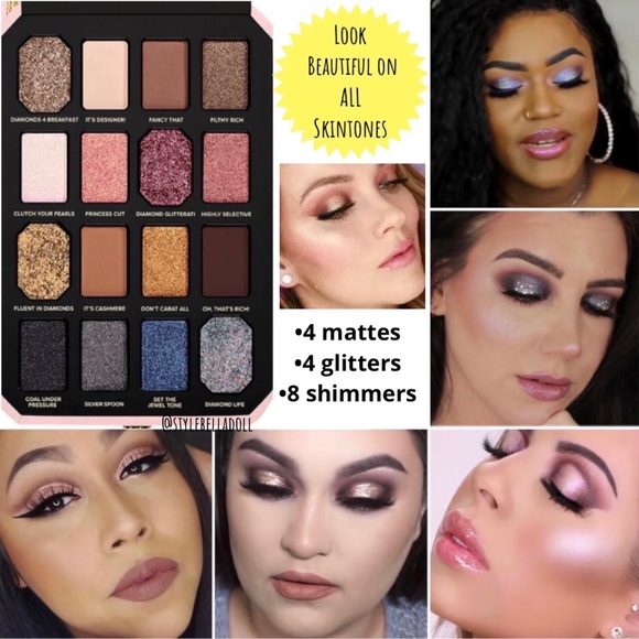 🆕 Too Faced Pretty Rich Diamond Light Eyeshadow Palette - Picture 6 of 17